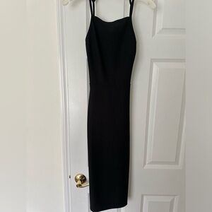 Oh My Love Bodycon Black Midi Dress